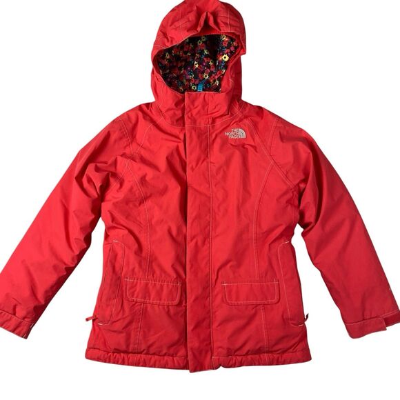 The North Face Girls HyVent Heatseeker Jacket Pink/Red Hooded M (10/12)